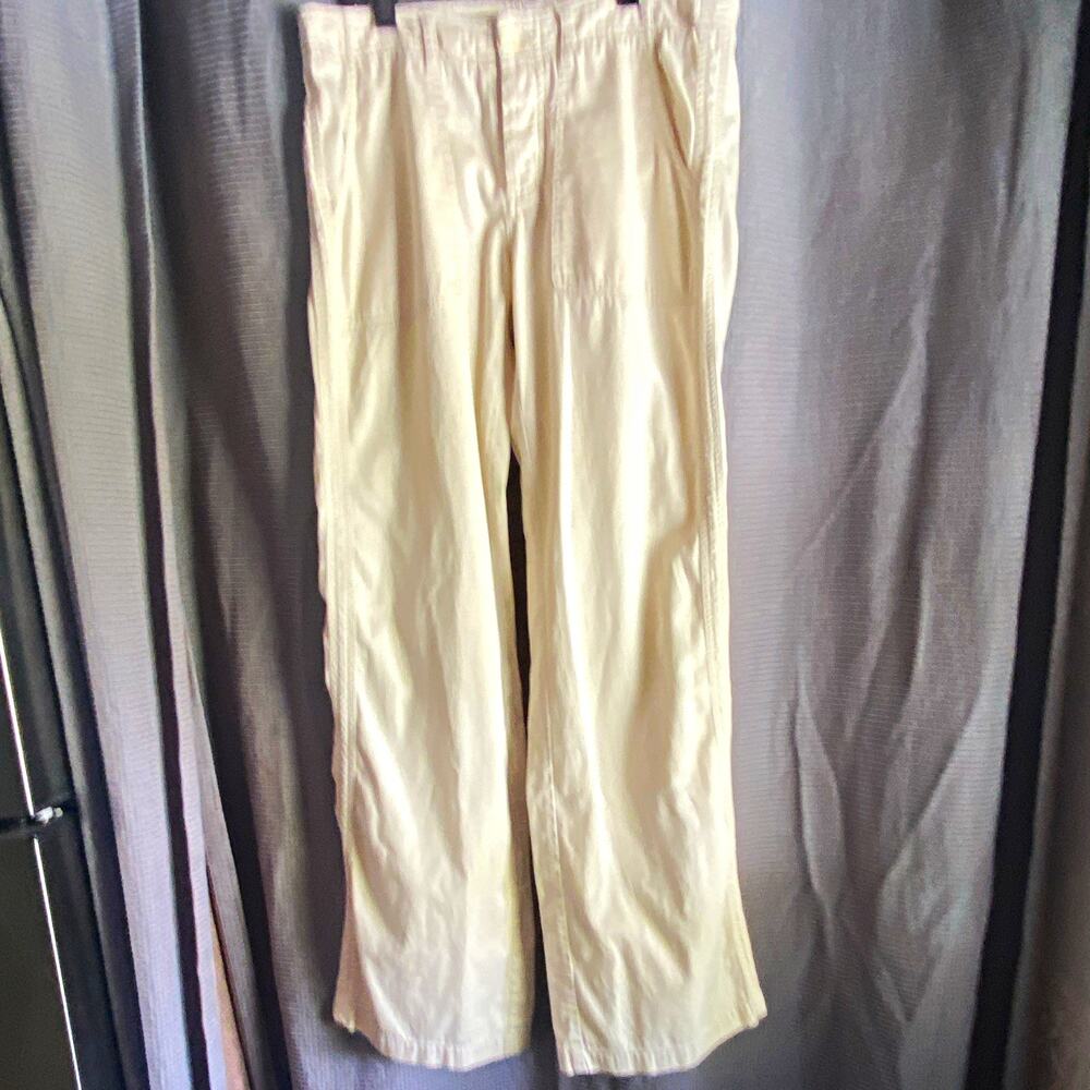 Joie Women’s Beige Chino Pants Straight Leg Mid Rise Pockets Cotton Twill 4
